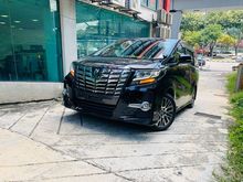 SC PILOT SEAT , PRE-CRASH SAFETY BRAKE SENSOR , SPARE TYRE , ROOF MONITOR , HEATER STEERING , 2.5 Toyota Alphard G S C Package UNREGISTER!!!