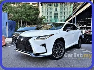 UNREG 2017 Lexus RX200t 2.0 F Sport MARK LEVINSON SOUND SUNROOF REAR ELECTRICAL SEAT SURROUND VIEW CAM HUD 3 LED POWER BOOT FULL SPEC