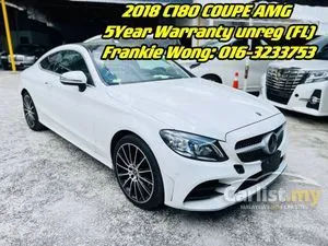 2018 Mercedes-Benz C180 1.6 AMG Coupe UNREG JAPAN SPEC ( FREE SERVICE / FREE 5 YEAR WARRANTY / COATING / POLISH / TOWER )