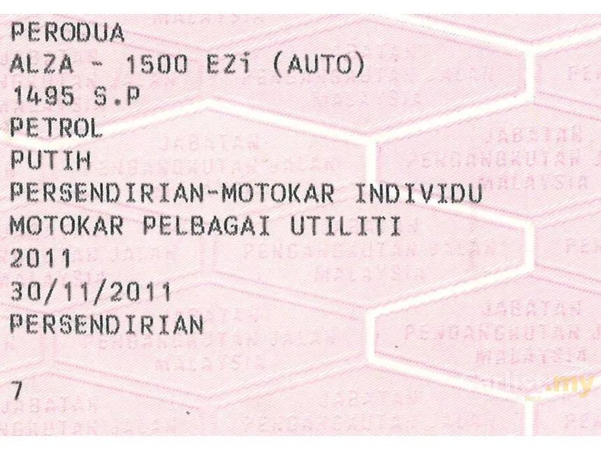 2011 Perodua Alza EZi MPV