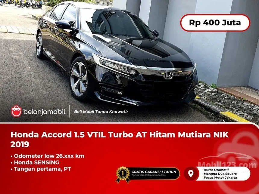 Jual Mobil Honda Accord 2019 1.5 di DKI Jakarta Automatic Sedan Hitam Rp 400.000.000