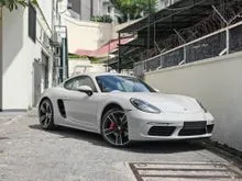 NEGO 2022 Porsche 718 2.0 Cayman Crayon Grey /Full Leather Wine Red Int /S Chrono/S Exhaust/S Seats/BOSE /GT Steering/ 20 inch Carrera Sport Rim