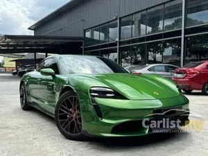 2021 Porsche Taycan 0.0 Turbo Sedan REGISTER 2023 VERY HIGH SPEC MAMBA GREEN BURMESTER SOUND 360 CAM AIR SUSPENSION SPORT CHRONO PASSENGER DISPLAY