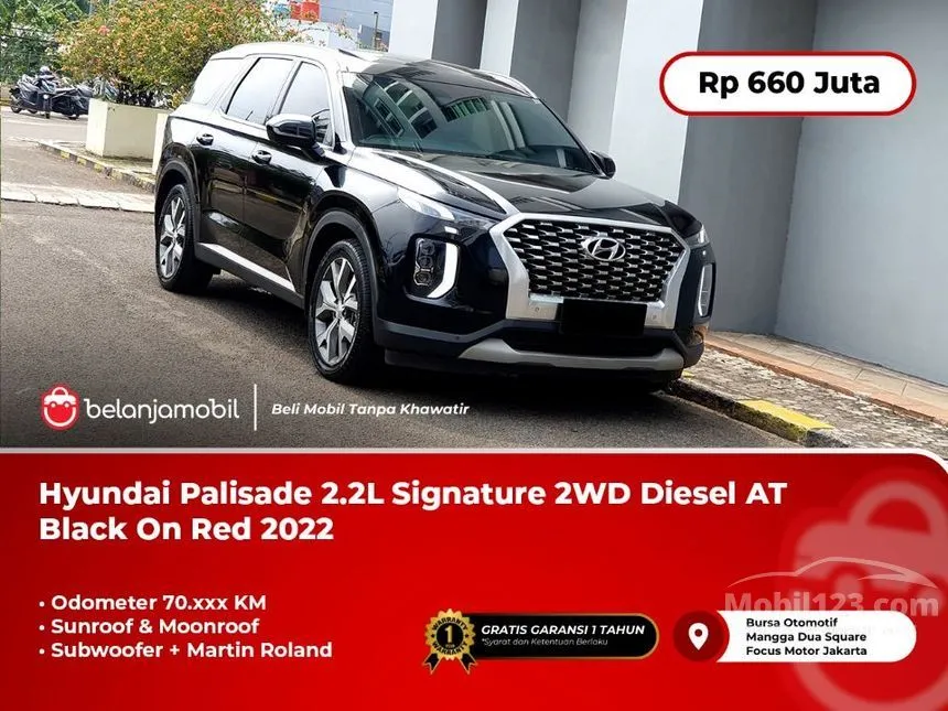 Jual Mobil Hyundai Palisade 2022 Signature 2WD 2.2 di DKI Jakarta Automatic SUV Hitam Rp 660.000.000