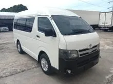2012 Toyota Hiace 2.5 Window Van (M) - HIGH ROOF / 12 SEAT / AIRCOND