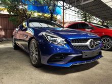 2017 Mercedes-Benz SLC300 2.0 AMG Convertible Reverse Cam Push Start Keyless Panoramic Memory Seat Paddle Shift Xenon Light LED Running Light Analog