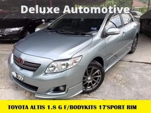 2009 Toyota Altis 1.8 G FULL BODYKITS 17 SPORT RIM 1 OWNER ORI PAINT TIPTOP CONDITION