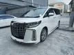 Recon 2020 Toyota Alphard 2.5 SA,TYPE GOLD,GRADE 4.5,8K KM, MODELISTA BODYKIT ORI,DIM,BSM,PRE CRASH,LANE ASSIT, SUNROOF,3BA,7 SEATER, POWER BOOT,2020 UNREG