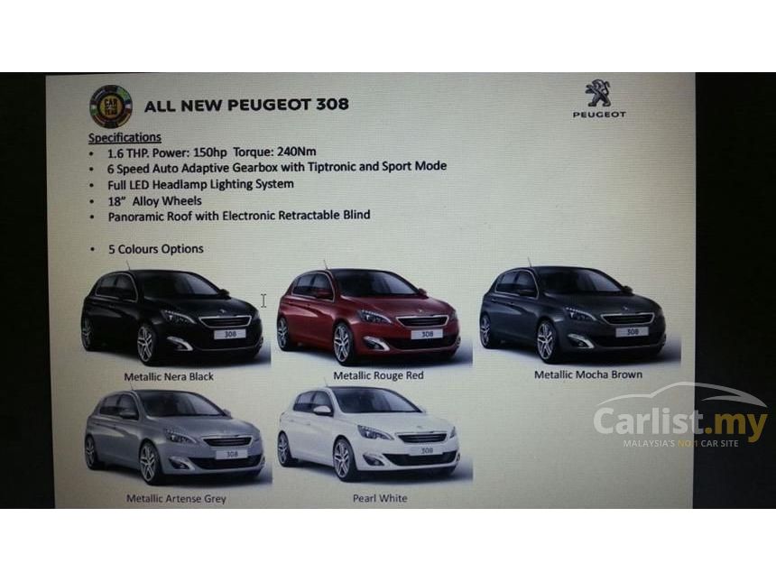 Peugeot 308 2014 1.6 in Selangor Automatic Hatchback Black for RM ... Peugeot 308 2014 1.6 in Selangor Automatic Hatchback Black for RM ...