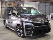 2018 Toyota Vellfire 2.5 ZG JBL HOMETHEATRE 4CAM DIM 11K KM MILEAGE UNREG JAPAN 5 YRS WRRNTY