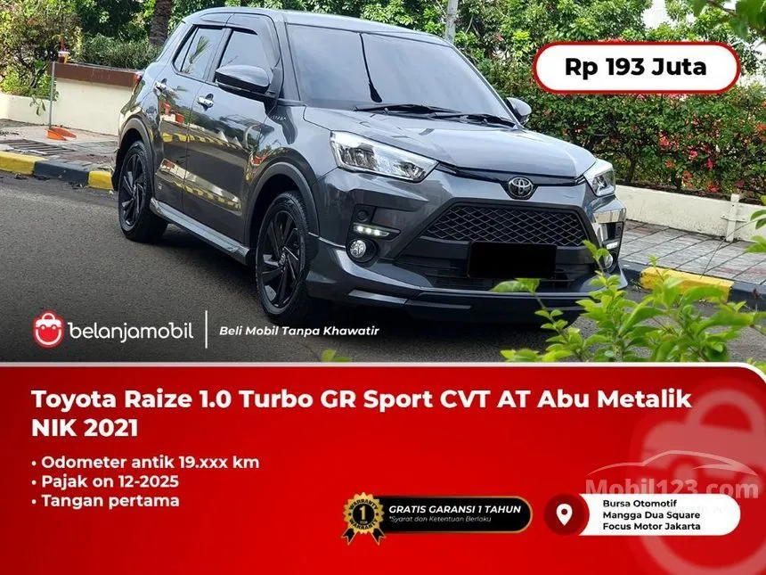 Jual Mobil Toyota Raize 2021 GR Sport (2 Tone) 1.0 di DKI Jakarta Automatic SUV Abu