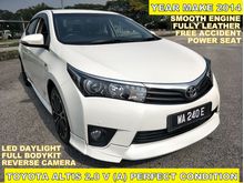 2014 Toyota Corolla Altis 2.0 V (A) LED DAYLIGH FULL BODYKIT LEATHER POWER SEAT REVERSE CAMERA PERFECT CONDITION