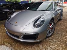 2017 Porsche 911 3.0 Carrera S 9k Ori Kilometer,With Sport Chrono,Sport Exhaust,PASM,PCM Silver Colour