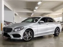 2015 Mercedes-Benz C180 1.6 AMG Sports / FULL C&C SERVICE RECORD / AMG CALIPER / AMG SPORT RIMS / HUD / PRE-CRASH / SUPER CARKING / 3Y WARRANTY