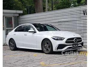 2022 Mercedes-Benz C200 1.5 Avantgarde Sedan, AMG LINE, GRADE 4.5B, ORI 27K KM, HUD, 360 CAMERA, PANORAMIC ROOF, BSA, MULTI COLOR AMBIENT LIGHT