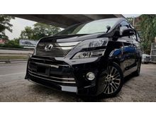 Toyota Vellfire 2.5 INCLUSIVE GST 8 SEATER 2015,2 POWER DOORS,NEW FACELIFT MODEL,FULL LEATHER,LOW MILEAGE ONLY 18KM,INTERIOR LIKE NEW,ONE DATIN OWNER