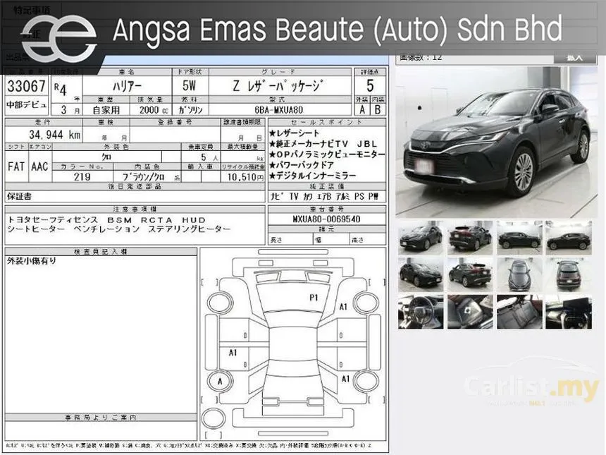 2022 Toyota Harrier Z SUV