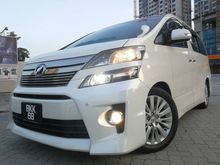 TRUE 2012 Toyota Vellfire 2.4 ZG Full Edition VVIP Plate BKK68 Mileage 30K KM Dato Owner Perfect Condition Like New Car