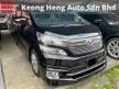 Used 2014/2016 Toyota Vellfire 3.5 V L Premium Registered 2016 Sunroof Power Boot 360 Camera Bodykit Free 2 Years Warranty - Cars for sale