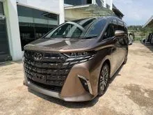 2025 Toyota Alphard 2.5 Z SPEC FULLY LOADED SUNROOF 4CAMERA DIM BSM HUD SIDE STEP ROOF TV GRADE 5A 5K MILEAGE JAPAN EDITION