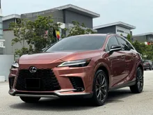 2025 Lexus RX 350 2.4 F-Sport Japan Spec Grade 5A NEW Car Condition Rare Coper Colour, Red Interior, with Sunroof, Rear Electric Seat