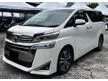 Used 2018 Toyota MSIA ImportedNew Facelift Vellfire 2.5 Z G ZG 72K KM Sunroof BSM Just Done Engine&ATF Service Claim many parts in Toyota One Owner
