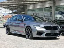 2022 BMW M5 4.4 Competition Sedan, GRADE 5A, ORI 11K KM, BROWN LEATHER, 360 CAMERA, HUD, BSA, ORI SPORT EXHAUST SYSTEM, HARMON KARDON SOUND, SCD