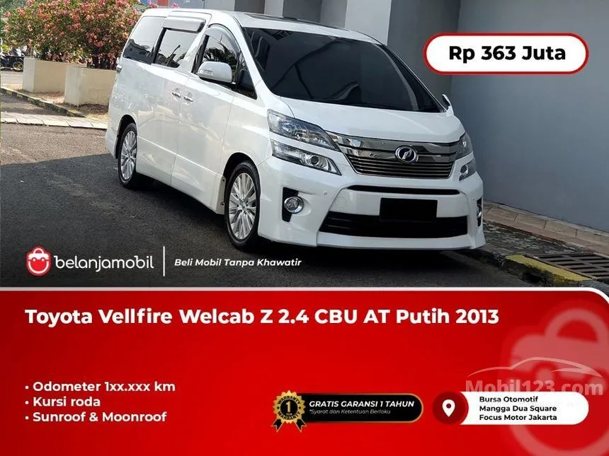 Jual Mobil Toyota Vellfire 2013 Z 2.4 di DKI Jakarta Automatic MPV Putih Rp 363.000.000