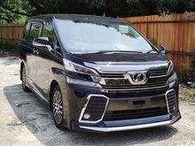 2016 TOYOTA VELLFIRE 2.5 ZG HIGH SPEC UNREG - ORIGINAL MODELLISTA BODYKIT - ALPINE EX10 DVD PLAYER - ALPINE ROOF MONITOR - PILOT SEAT - SEMI LEATHER