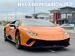 Recon 2019 Lamborghini Huracan 5.2 V10 640-4 Performante Coupe LDF 4WD Unregistered Forged Carbon Front Splitter Forged Carbon Rear Spoiler - Cars for sale