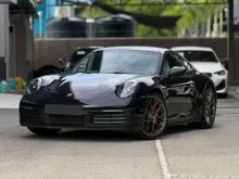 2020 Porsche 911 3.0 Carrera 4S Coupe READY STOCK, UK High Spec,GT Steering,Ambient Light,RS Spider Rim,BOSE,Black Sport Seat Plus and more..