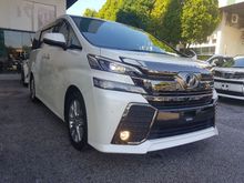 2017 Toyota Vellfire 2.5 ZA GOLDEN EYE, ALPINE PLAYER, ROOF MONITOR, 2 POWER DOOR, POWER BOOT, UNREG