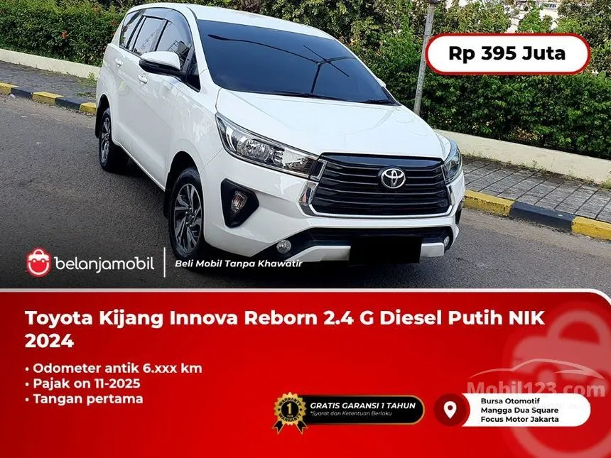 Jual Mobil Toyota Kijang Innova 2024 G 2.4 di DKI Jakarta Automatic MPV Putih Rp 395.000.000