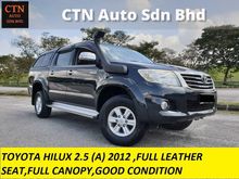 TOYOTA HILUX 2.5 (A) G SPEC,FULL CANOPY,FULL LEATHER SEAT,MITSUBISHI TRITON,ISUZU D-MAX