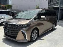 2024 Toyota Alphard 2.5 Z ( Gold Colour , HUD , Sunroof , DIM , BSM , SideStep ) GRADE 5A 1600KM only
