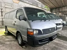 TOYOTA HIACE PANEL SILVER (m) 1 OWNER / AIRCORD SEJUK / MILEAGE RENDAH & FULL SERVICE RECORD
