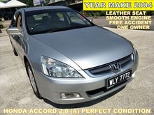 2004 Honda Accord 2.0 IVTEC (A) PERFECT CONDITION WITH LEATHER SEAT SMOOTH ENGINE FREE ACCIDENT