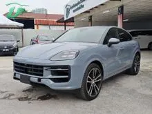 2024 Porsche Cayenne 3.0 Coupe (GRADE 6A) 4000KM ONLY / ARCTIC GREY / MATRIX HEADLAMP / PANORAMIC ROOF / SPORT EXHAUST / POWER BOOT / 360 CAMERA