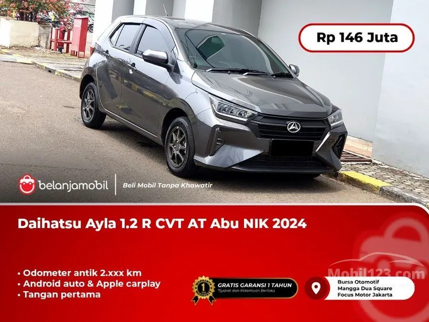 Jual Mobil Daihatsu Ayla 2024 R 1.2 di DKI Jakarta Automatic Hatchback Abu