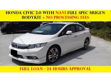 2016 Honda Civic 2.0 Navi i-VTEC # FULL LOAN # NO PROCESSING FEE#