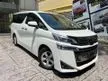 Recon 2020 TOYOTA VELLFIRE 2.5 X EDITION 8 SEATER, 19K MILEAGE, APPLE CAR PLAY WITH ANDROID, PANORAMIC ROOF