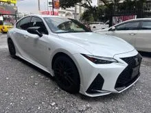 2023 Lexus IS 300 2.0 F Sport Mode Black 3 Sedan UNregistered with MAX LOAN, CASH REBATE, 360 Camera, Sunroof, TRD Bodykit, BSM, 8 YEARS Warranty