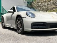 2020 992 ORI 10K KM CRAYON SUNROOF PDLS PASM SPORT EXHAUST CHRONO BOSE APPLE CAR PLAY Porsche 911 Carrera S 3.0 UNREG GTS 4S TURBO GT2 GT3 GT3RS