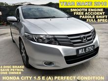 2010 Honda City 1.5 E i-VTEC (A) PERFECT CONDITION FULL SPEC WITH PADDLE SHIFT 4 DISC BRAKE SAVE PETROL