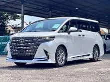 2023 Toyota Alphard 2.5 Z MPV- 5A, FULL SPEC, SUNROOF, HEAD UP DISPLAY, DIM, ROOF MONITOR, BSM, 360 CAMERA, ADVANCE PARK, SPARE TIRE, 5+1 YRS WARRANTY