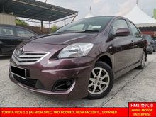 Toyota Vios 1.5 High Spec, New Facelift ,Very Fuel Saving Car , TRD Bodykit ** 1 Owner Only **