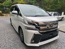 2016 Toyota Vellfire 2.5 Z G Edition MPV / JBL SOUND SYSTEM / 360 CAM / SUN ROOF / CAN CONVERT NEW FACELIFT
