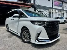 2024 Toyota Alphard 2.5 Z DIM BSM SUNROOF ROOF MONITOR MODELISTA BODYKITS SPARE TYRE GRADE 5A 6K+ KM ONLY JAPAN UNREG