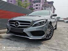 2015 Mercedes-Benz C200 2.0 AMG Sedan RED INTERIOR KEYLESS PUSH START BURMESTER SOUND LIFTER PANARPMIC ROOF DISTRONIC REVERSE CAMERA UNREG