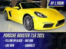 2020 Porsche 718 2.0 Boxster Convertible Yellow on Black Kuning Bosxter